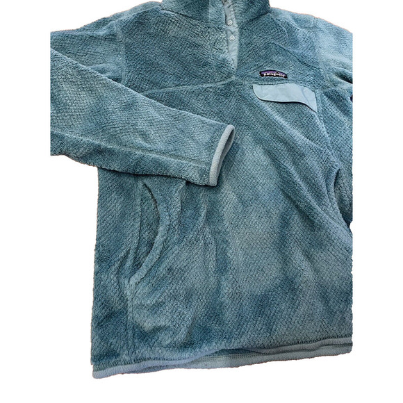 Patagonia Re-Tool Snap-T Deep Pile Fleece Pullover Turquoise Teal Women's Small - Picture 3 of 6